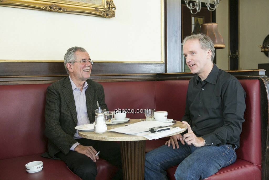 Alexander van der Bellen, Christian Drastil, © finanzmarktfoto.at/Martina Draper (29.05.2013) 