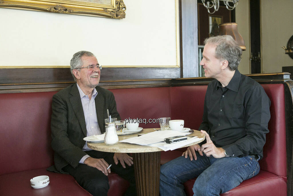 Alexander van der Bellen, Christian Drastil, © finanzmarktfoto.at/Martina Draper (29.05.2013) 