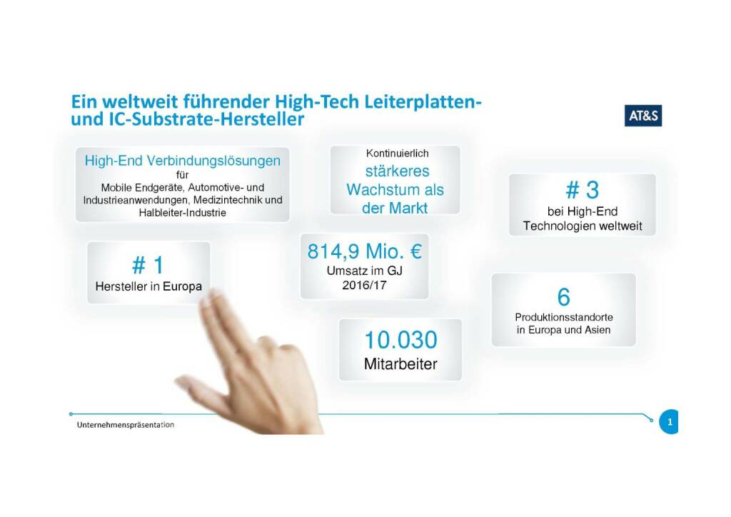 Präsentation AT&S - weltweit führend (07.11.2017) 