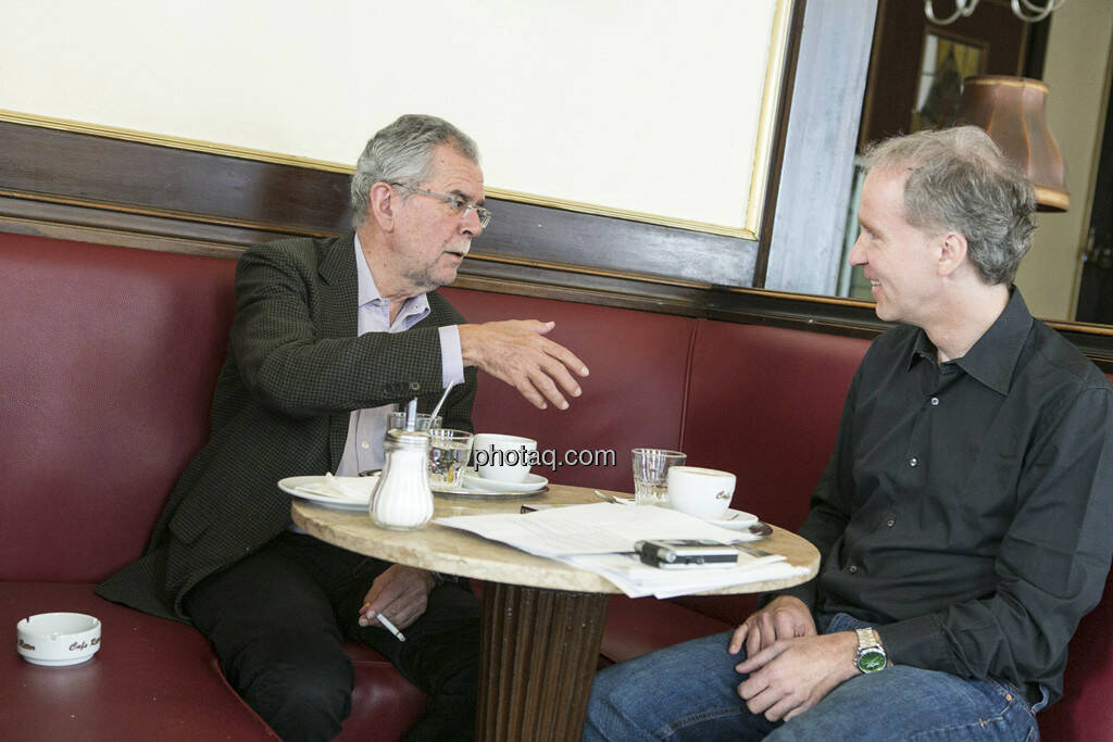 Alexander van der Bellen, Christian Drastil, © finanzmarktfoto.at/Martina Draper (29.05.2013) 