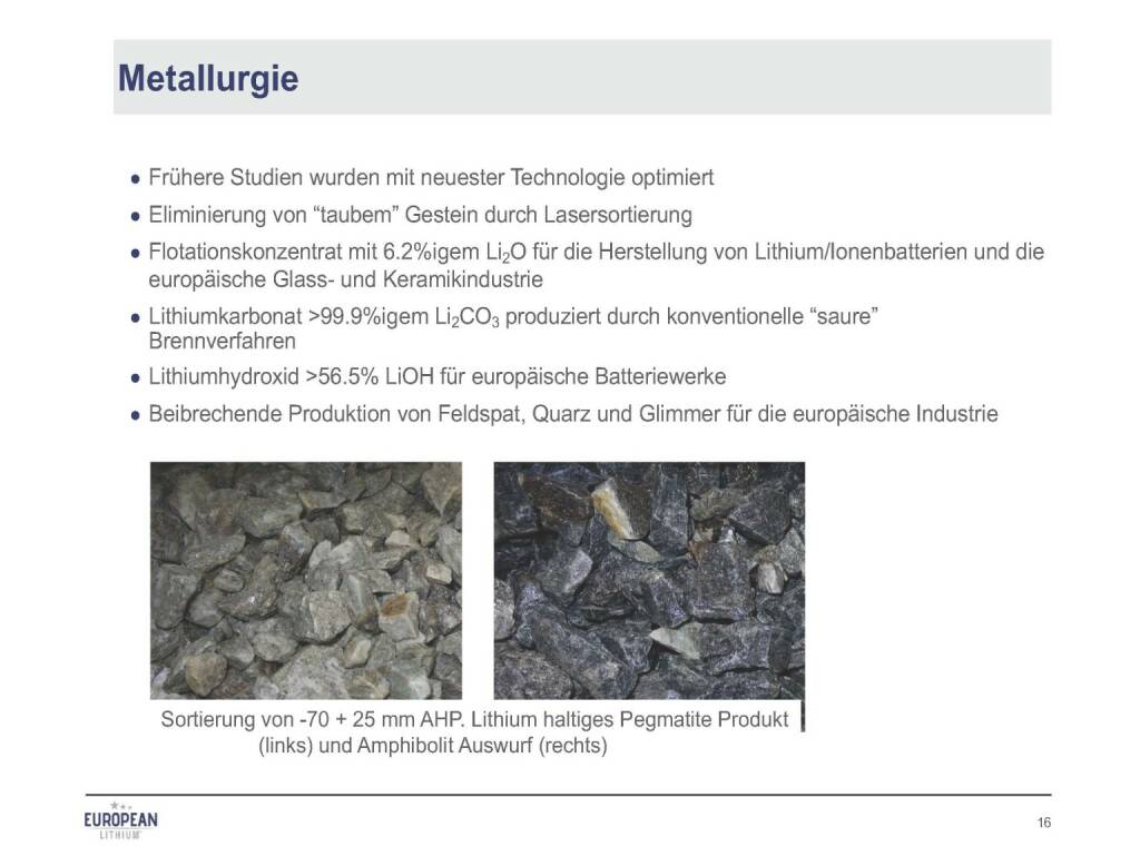Präsentation European Lithium - Metallurgie (07.11.2017) 