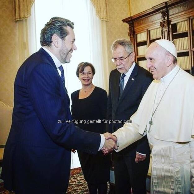 Harald Mahrer, Alexander van der Bellen, Papst Franziskus (18.11.2017) 