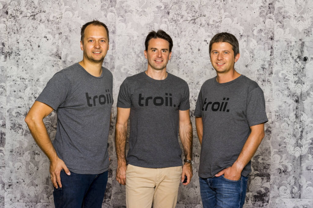 troii Software GmbH: troii Software startet TOUR, die automatische Fahrtenbuch App für Android, Thomas Einwaller, Mario Breid, Wolfgang Brandhuber - Co-Founder der troii Software GmbH, Fotocredit: troii Software GmbH (14.12.2017) 