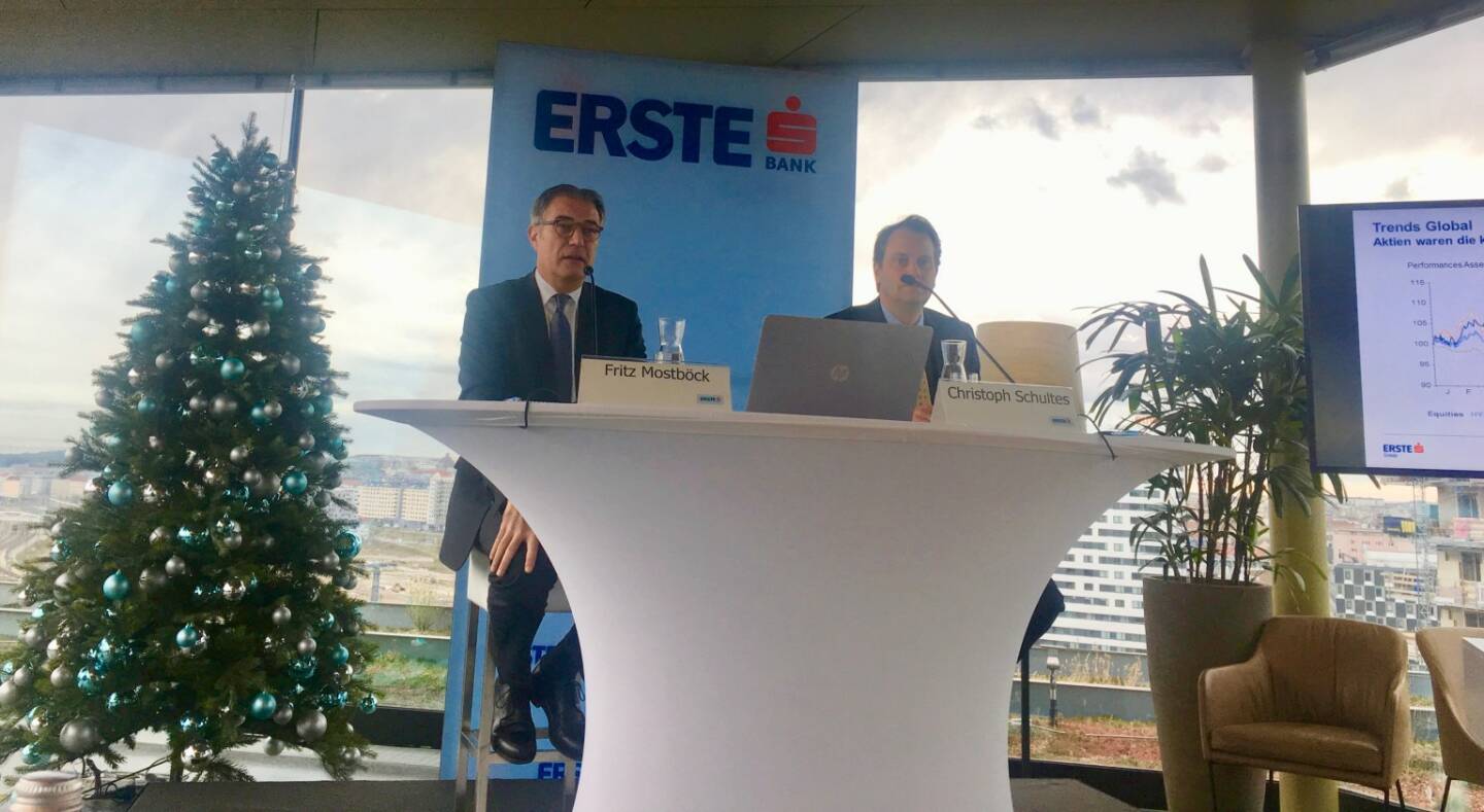 Fritz Mostböck (Head of Research Erste Group) und Christoph Schultes (Senior Analyst CEE bei der Erste Group) sehen weiterhin eine gute Aussgangssituation für die Aktienmärkte; Credit: BSN