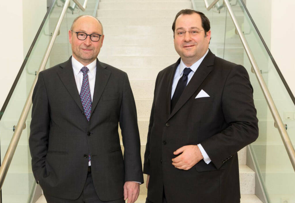 Rolf Buch (li), Vorstandsvorsitzender der Vonovia SE, und Daniel Riedl (CEO Buwog), Bild: Vonovia, © Aussendung (18.12.2017) 