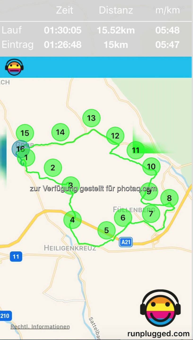 Im Wienerwald mit http://www.runplugged.com/app