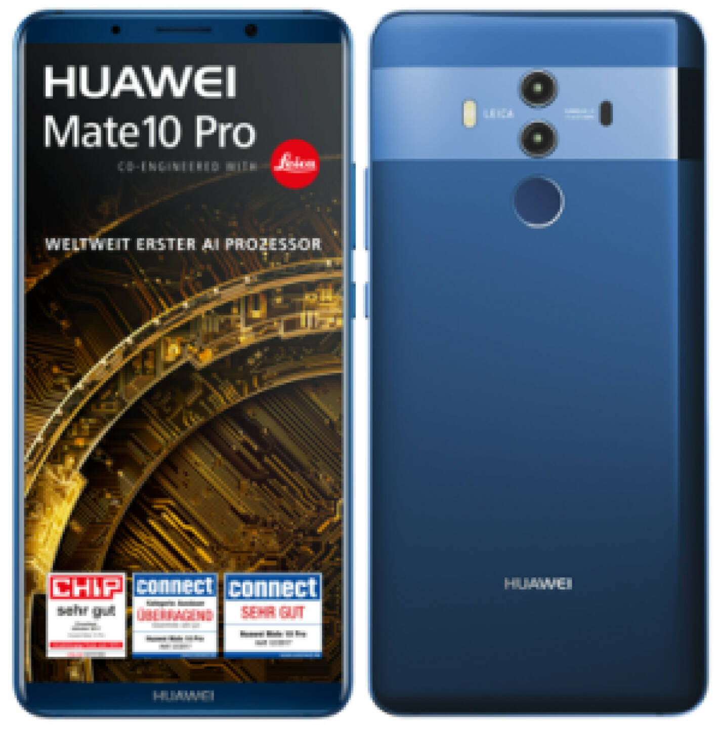 Das Huawei Flaggschiff, das Huawei Mate10 Pro, wurde vom renommierten Technikmagazin Android mit dem Award „Smartphone of the year“ ausgezeichnet. Das Huawei Mate10 Pro zeichnet sich vor allem durch den neuen Kirin 970 Prozessor mit AI-Innovationen, einen leistungsstarken Akku sowie gestochen scharfe Aufnahmen dank Leica Dual-Kamera aus. Damit performt das Smartphone intelligenter, schneller und hat eine bessere Energieeffizienz. Bild: Huawei