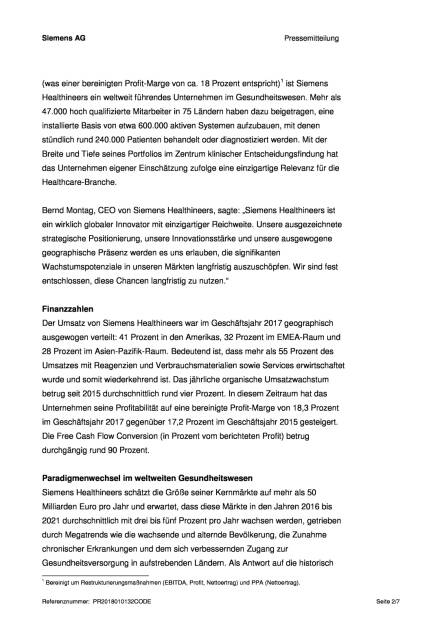 Siemens Healthineers plant IPO, Seite 2/7, komplettes Dokument unter http://boerse-social.com/static/uploads/file_2417_siemens_healthineers_plant_ipo.pdf (16.01.2018) 