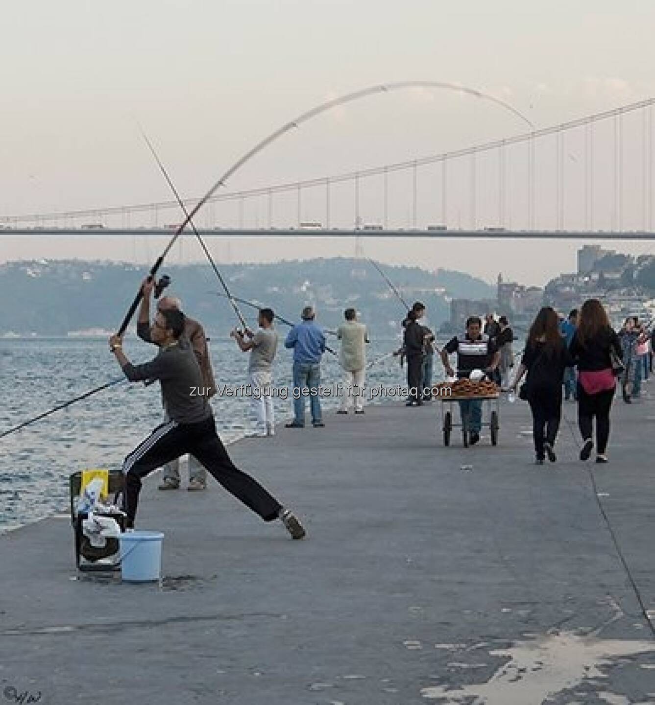 Fischer am Bosporus; Türkei, Istanbul