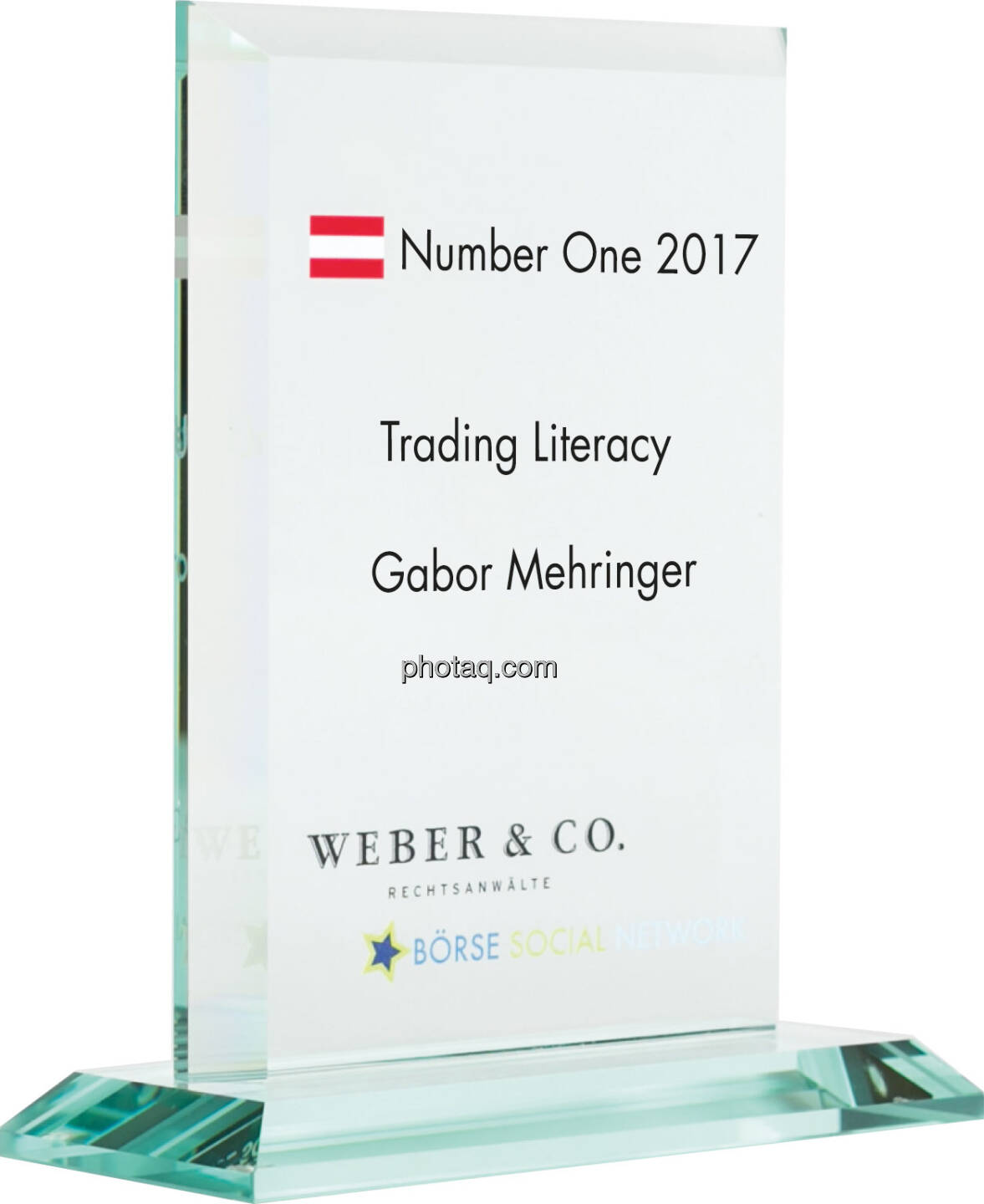Number One Awards 2017 - Trading Literacy - Gabor Mehringer