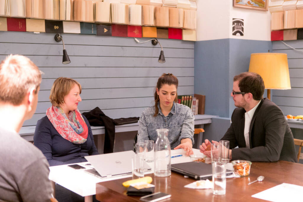 Social Start-up Initiative found! von Deloitte und Impact Hub Vienna: (vlnr): David Simon (Deloitte), Cornelia Mayer (Topfreisen Academy), Yasmina Gross (Topfreisen Academy), Christoph Nestler (Deloitte), Credit: Cochic Photography (29.01.2018) 