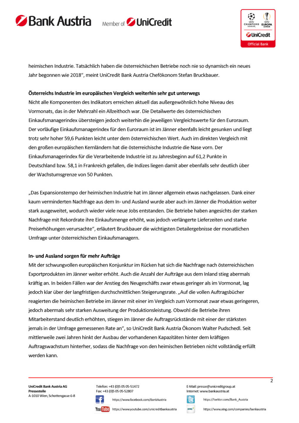 Österreichs Industrie mit stärkstem Jahresauftakt seit zwanzig Jahren, Seite 2/4, komplettes Dokument unter http://boerse-social.com/static/uploads/file_2418_osterreichs_industrie_mit_starkstem_jahresauftakt_seit_zwanzig_jahren.pdf