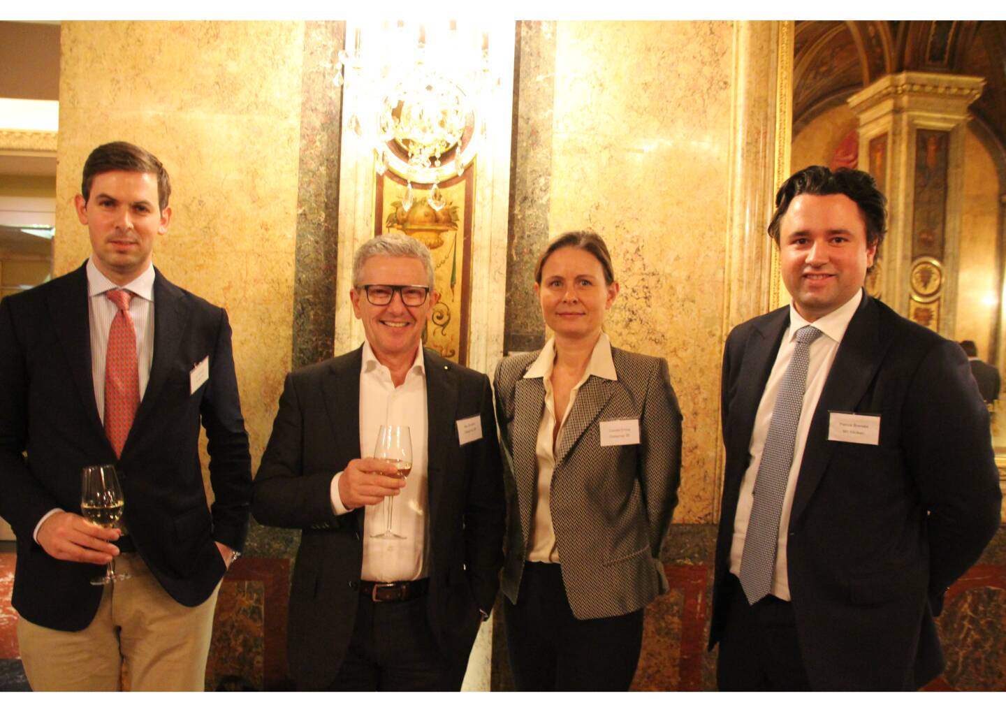 Urs Fähndrich, Panebo AG, Max Schaber&Claudia Erning, Datagroup, Patrick Brenske, M1 Kliniken; Foto: Family Office Day