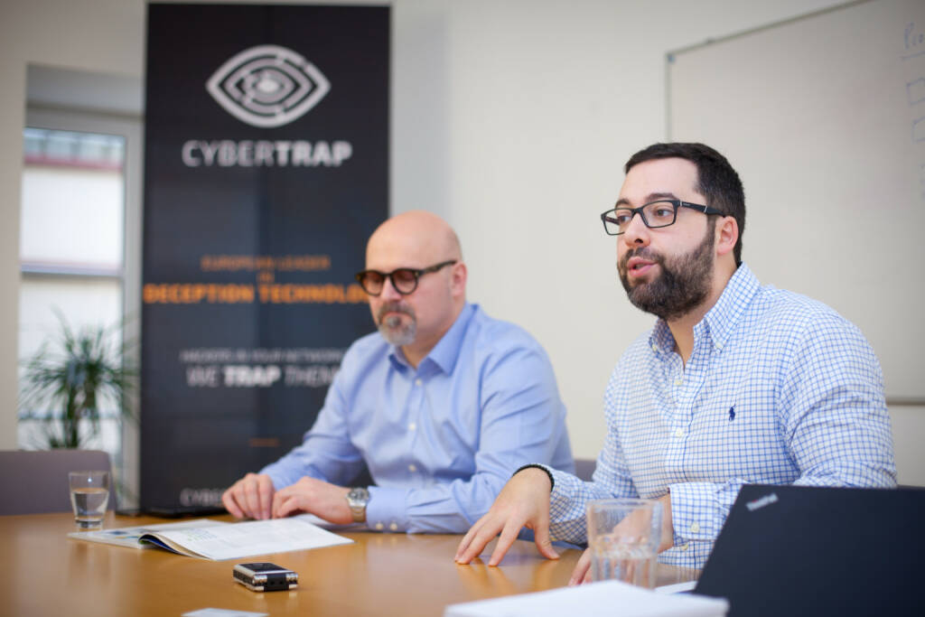 Jack Wagner, CEO CyberTrap GmbH, Avi Kravitz, CTO und Gründer CyberTrap GmbH, Foto: Michaela Mejta (08.02.2018) 