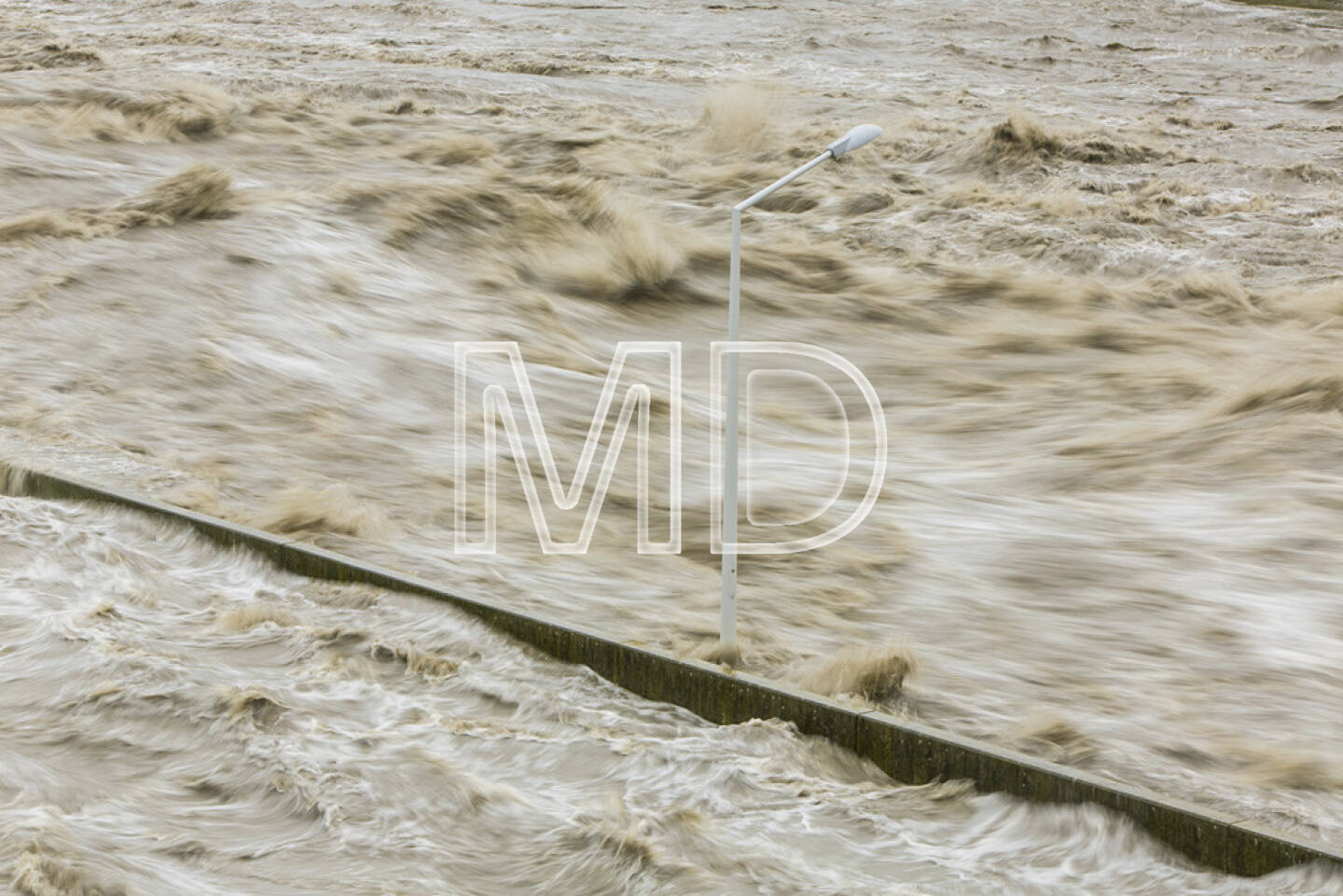 Donau, Hochwasser, Verbund Kraftwerk Greifenstein