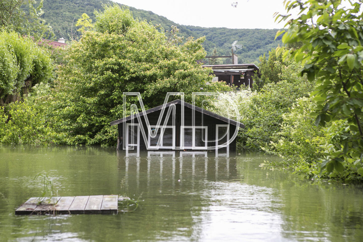 Hochwasser, Altenberg, Gartenhaus