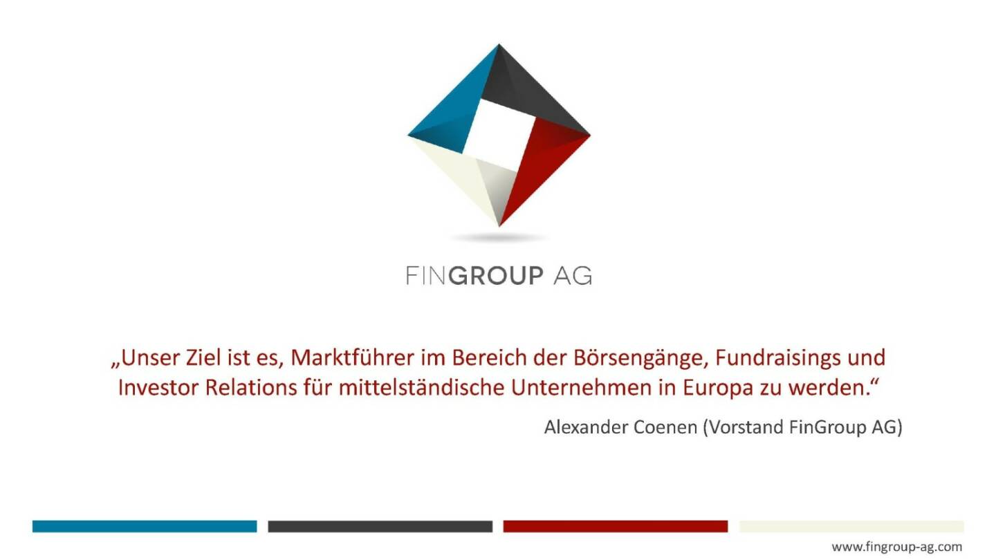 Präsentation FinGroup - unser Ziel