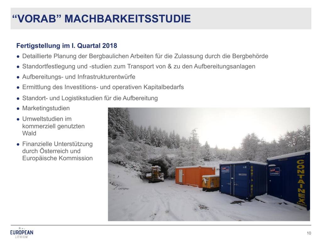 Präsentation European Lithium - Machbarkeitsstudie (27.02.2018) 