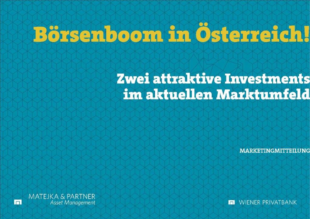 Präsentation Wiener Privatbank - Börsenboom in Österreich (27.02.2018) 