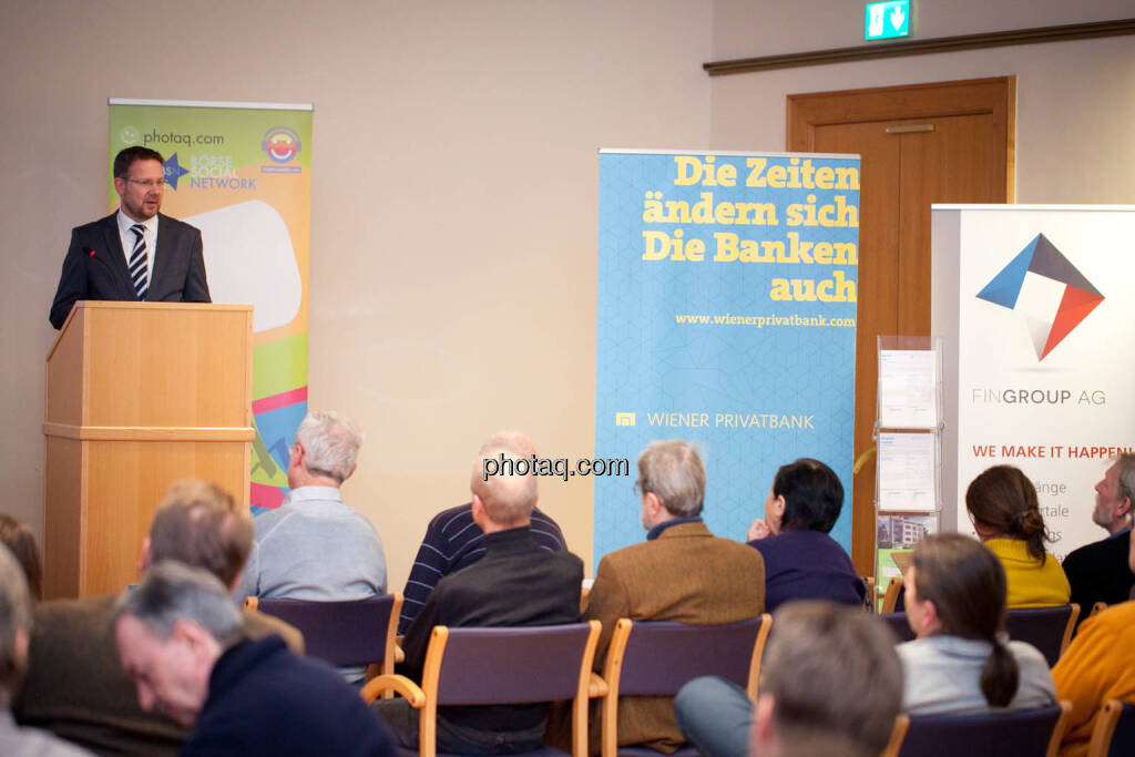 Börse Social Network-Roadshow, Sanochemia-Vorstand Klaus Gerdes, Credit: Michaela Mejta (01.03.2018) 