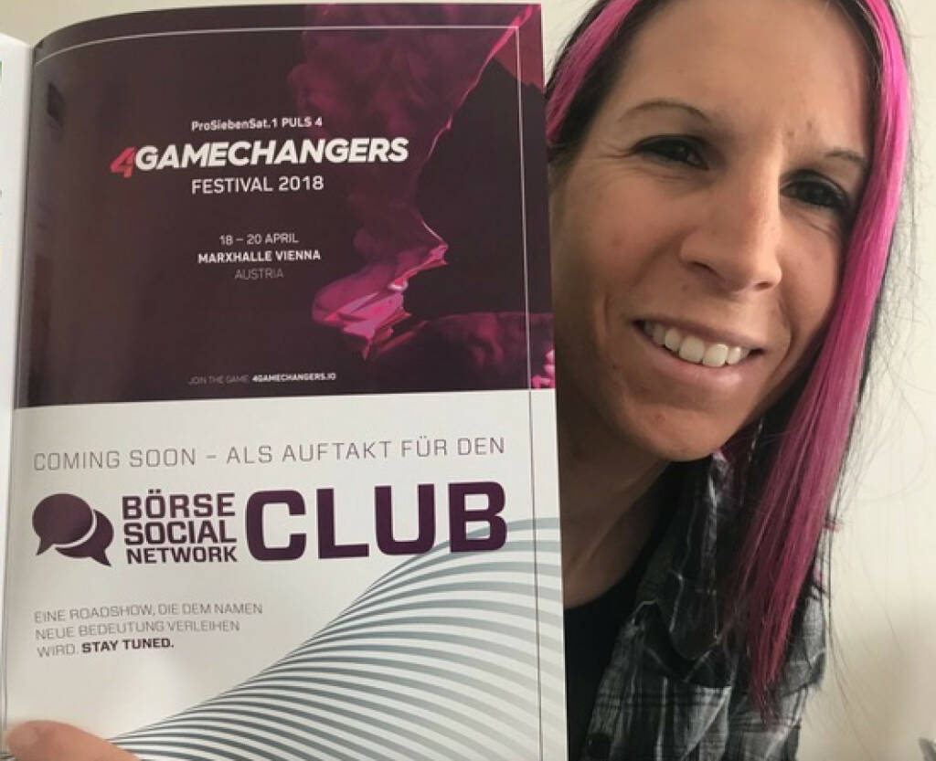 Conny Köpper zeigt 4gamechangers Börse Social Network Club (21.03.2018) 