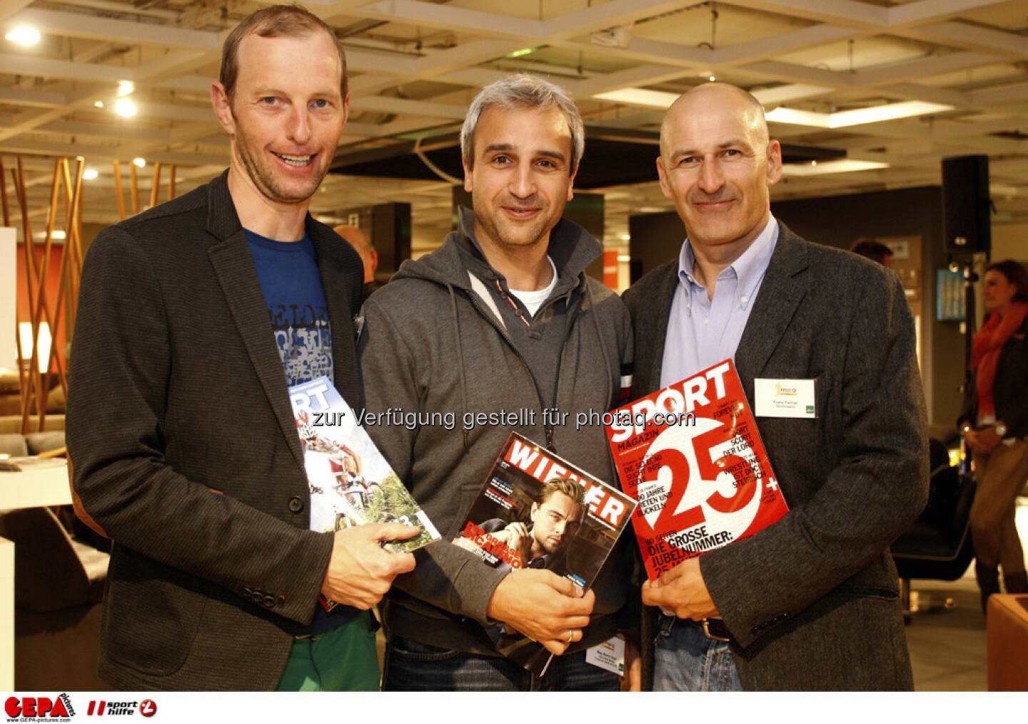 Alfred Brunner, Martin Distl und Franz Fellner (Styria Multimedia). Foto: GEPA pictures/ Mario Kneisl