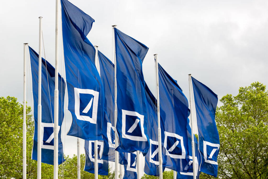 Deutsche Bank, Fahnen, Credit: Mario Andreya, © Aussender (09.04.2018) 