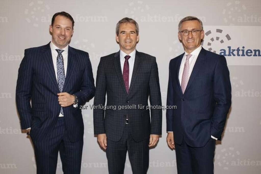 Karl Fuchs, Hartwig Löger, Robert Ottel, © Wiener Börse / Aktienforum (12.04.2018) 