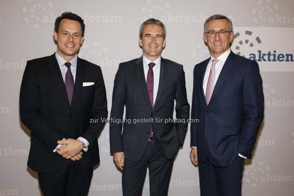 Christoph Boschan, Hartwig Löger, Robert Ottel, © Wiener Börse / Aktienforum (12.04.2018) 