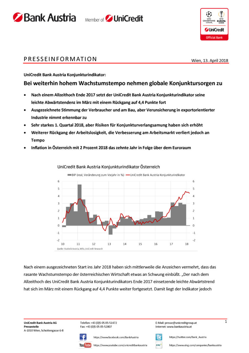 Unicredit: Bei weiterhin hohem Wachstumstempo nehmen globale Konjunktursorgen zu, Seite 1/5, komplettes Dokument unter http://boerse-social.com/static/uploads/file_2422_bei_weiterhin_hohem_wachstumstempo_nehmen_globale_konjunktursorgen_zu.pdf