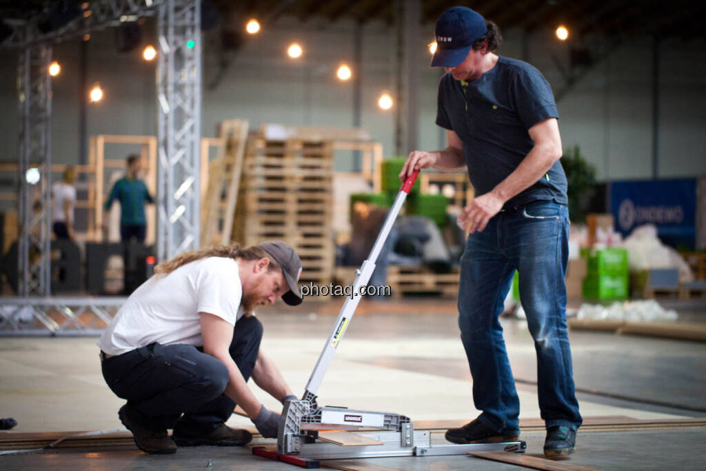 Bühnenaufbau 4gamechangers Festival, © Michaela Mejta + diverse Handypics (17.04.2018)