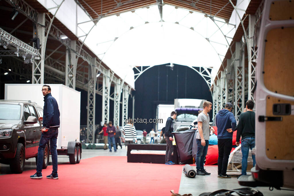 Bühnenaufbau 4gamechangers Festival, © Michaela Mejta + diverse Handypics (17.04.2018)