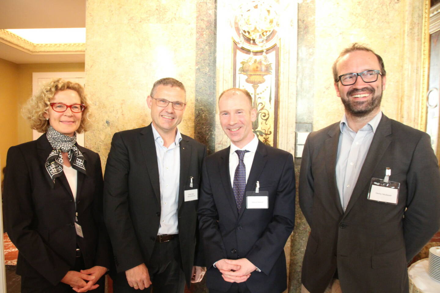 Claudia Nickolaus, Walter Miller, beide MOLOGEN, Marcus Seibold, Seibold Consulting, Georg Neubauer, Investor, Bild: beigestellt