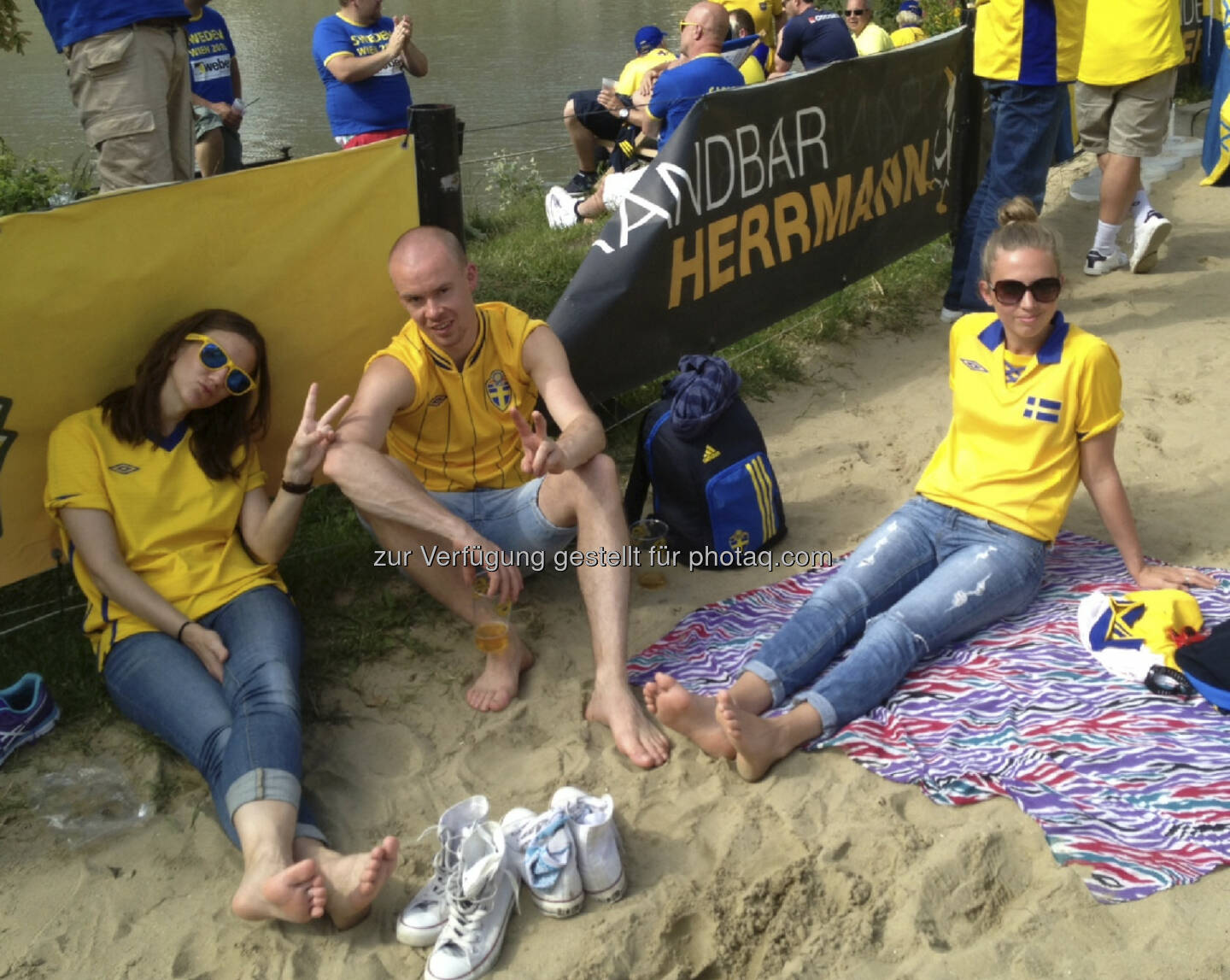 Die Schweden bei der Strandbar Herrmann, Strand, Sonne