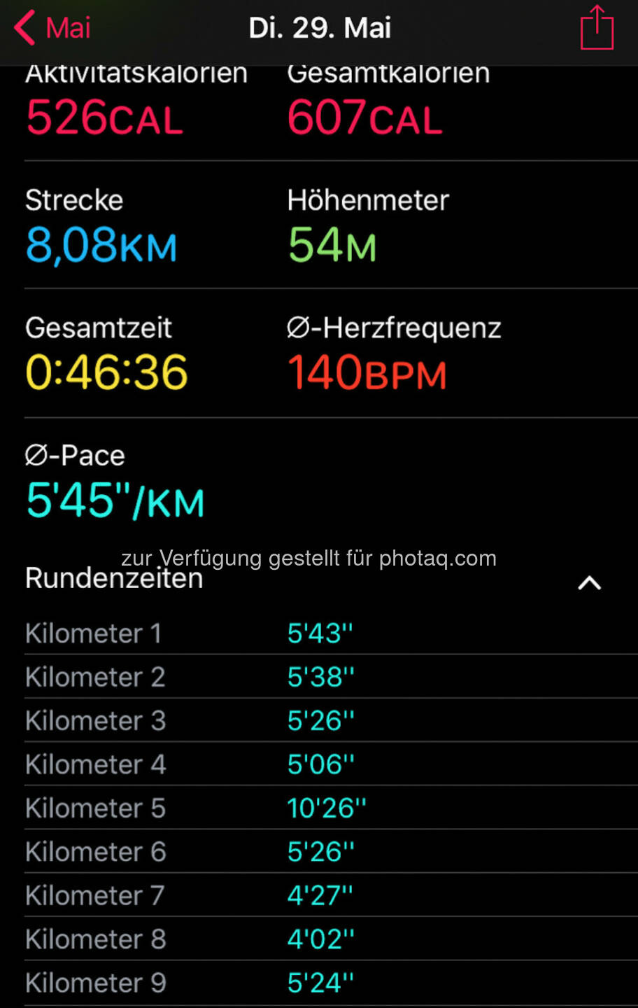 8,08km mit Pause