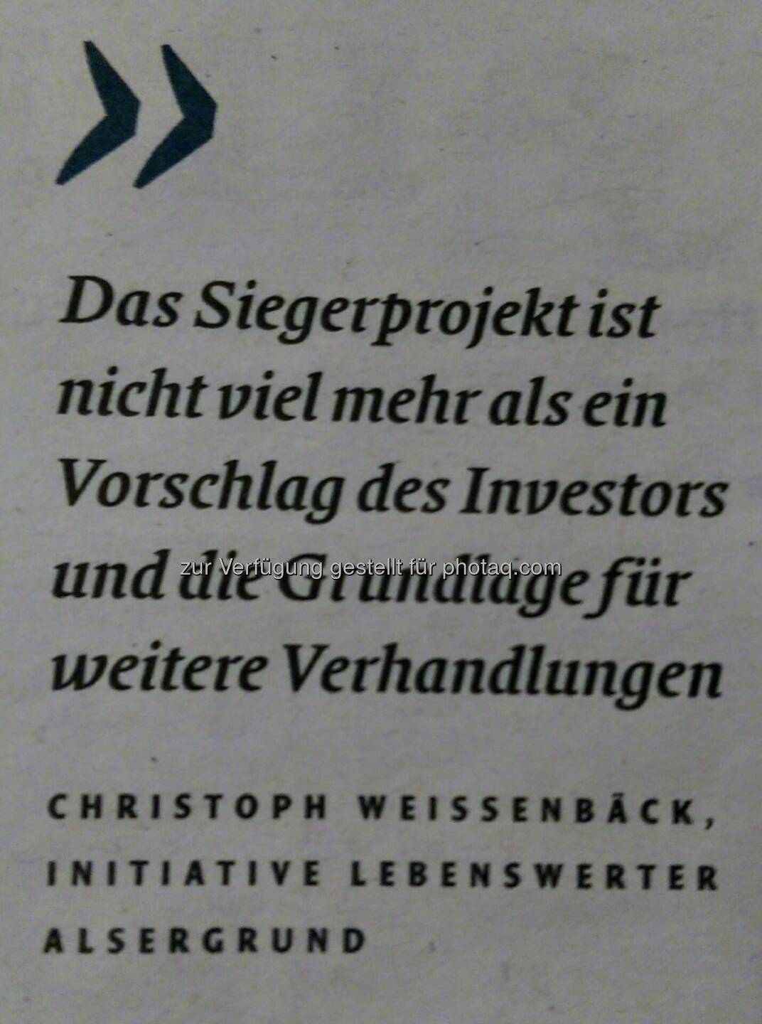 Christoph Weißenbäck, Initiative Lebenswerter Althangrund