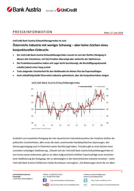 Österreichs Industrie mit weniger Schwung – aber keine Zeichen eines konjunkturellen Einbruchs, Seite 1/4, komplettes Dokument unter http://boerse-social.com/static/uploads/file_2425_osterreichs_industrie_mit_weniger_schwung_aber_keine_zeichen_eines_konjunkturellen_einbruchs.pdf (27.06.2018) 