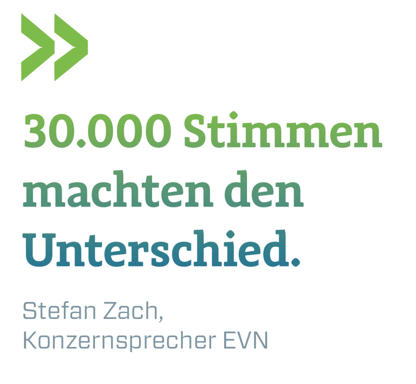 30.000 Stimmen machten den Unterschied.
Stefan Zach, Konzernsprecher EVN