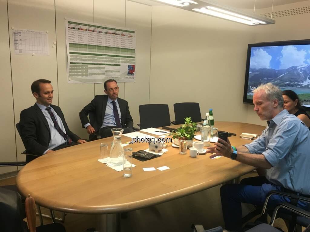 Robert Slovacek (Verbund), Klaus Hebenstreit (Verbund), Christian Drastil (BSM) (11.07.2018) 