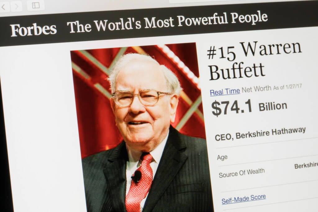 Warren Buffet, CEO Berkshire Hathaway - https://de.depositphotos.com/144790241/stock-photo-riga-latvia-february-24-2017.html, © <a href=