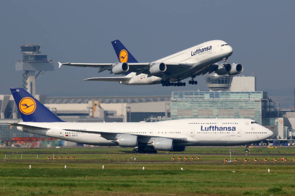 Lufthansa, Flugzeug, Flughafen - https://de.depositphotos.com/56560641/stock-photo-lufthansa-airplanes-at-frankfurt-airport.html, © <a href=