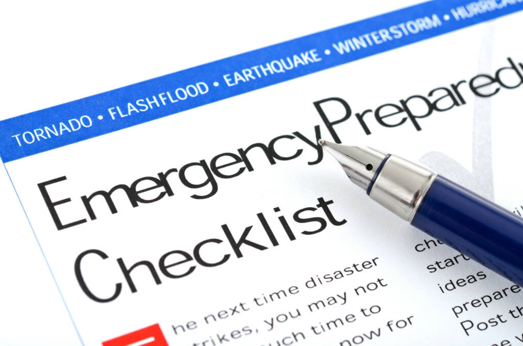 Notfallplan, Checklist - https://de.depositphotos.com/7148938/stock-photo-emergency-preparedness-checklist.html, © <a href=