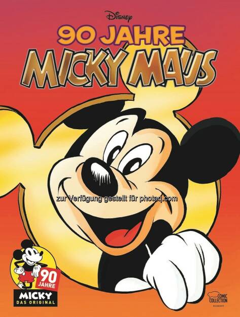 Cover des Egmont Comic Collection-Jubiläumsbandes 90 Jahre Micky Maus  - Der Countdown startet: Noch 90 Tage bis zu Micky Maus' 90. Geburtstag! (Bild: Egmont Ehapa Media GmbH/Disney), © Aussender (20.08.2018) 