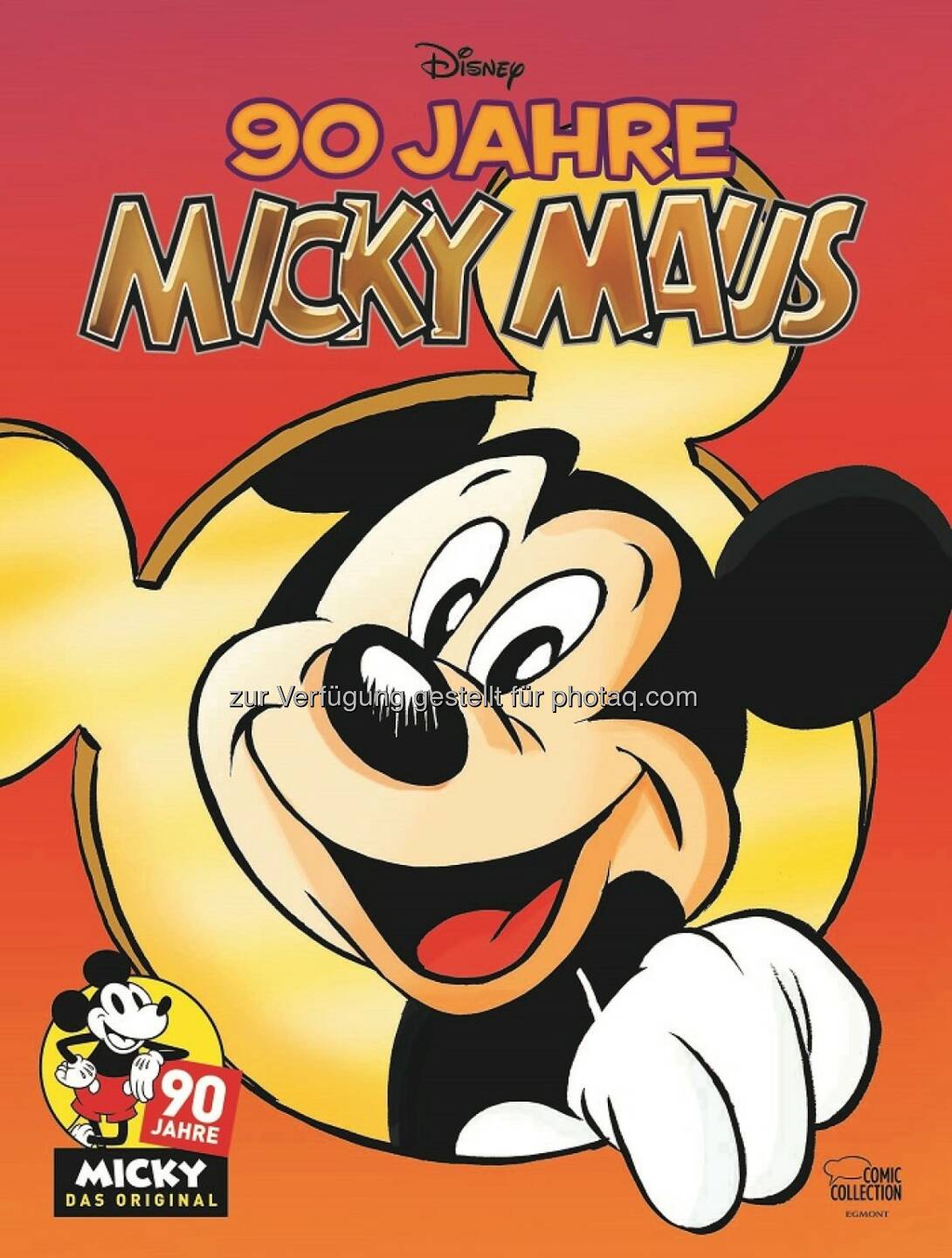 Cover des Egmont Comic Collection-Jubiläumsbandes 90 Jahre Micky Maus  - Der Countdown startet: Noch 90 Tage bis zu Micky Maus' 90. Geburtstag! (Bild: Egmont Ehapa Media GmbH/Disney)