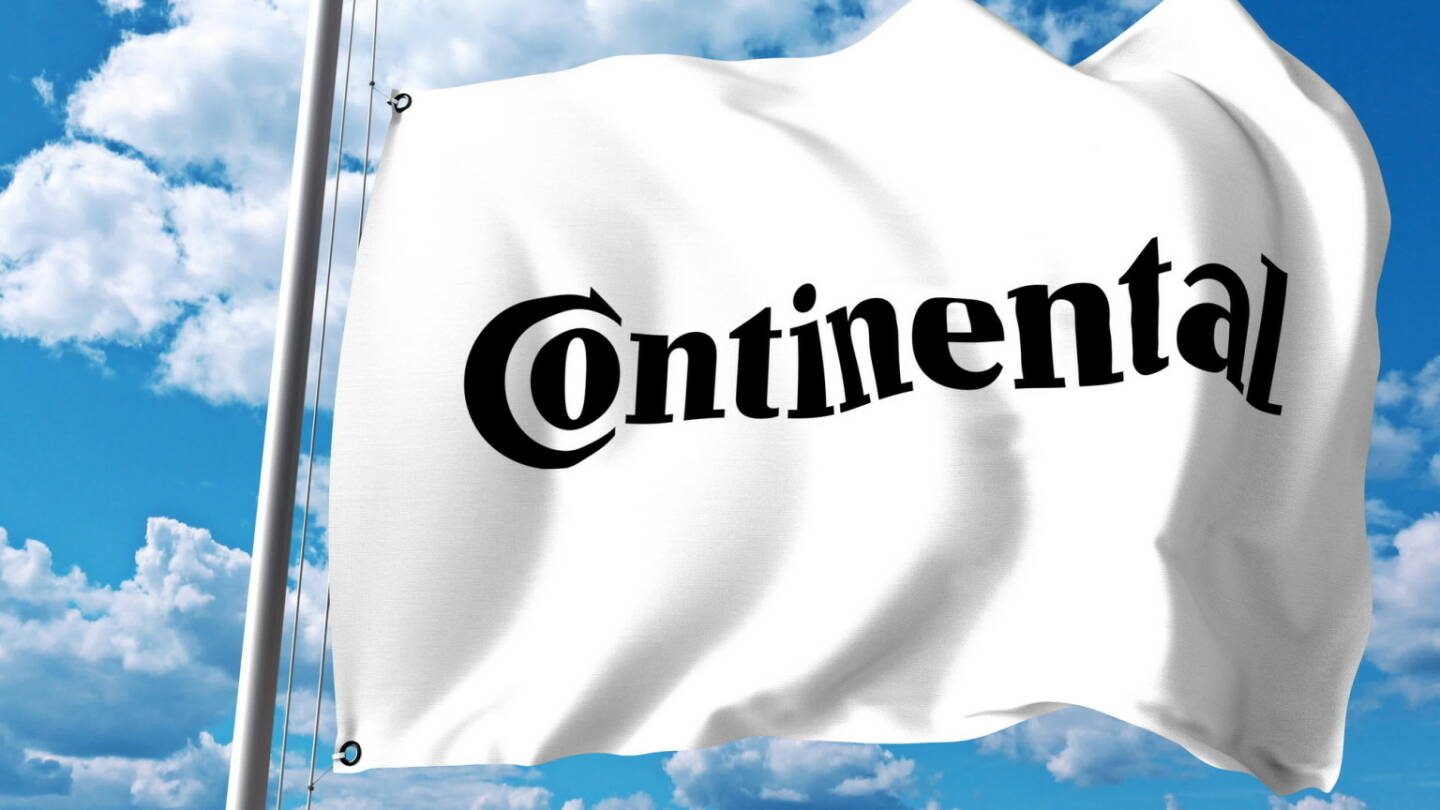 Continental Logo, Flagge - https://de.depositphotos.com/169098018/stock-photo-waving-flag-with-continental-ag.html