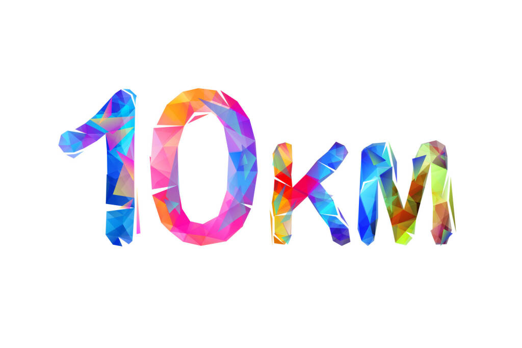 10 km, 10km, Zehn Kilometer - https://de.depositphotos.com/211118184/stock-illustration-medium-running-distance-sign-triangle.html, © <a href=
