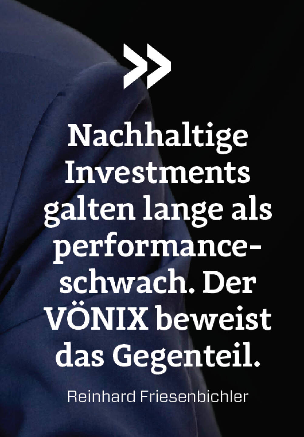 Nachhaltige Investments galten lange als performance- schwach. Der VÖNIX beweist das Gegenteil.
Reinhard Friesenbichler