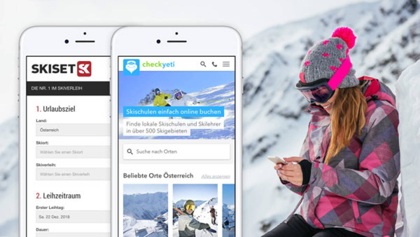 Österreichisches Start-up CheckYeti schließt strategische Partnerschaft mit  Ski- und Snowboardverleih Skiset, Credit: CheckYeti