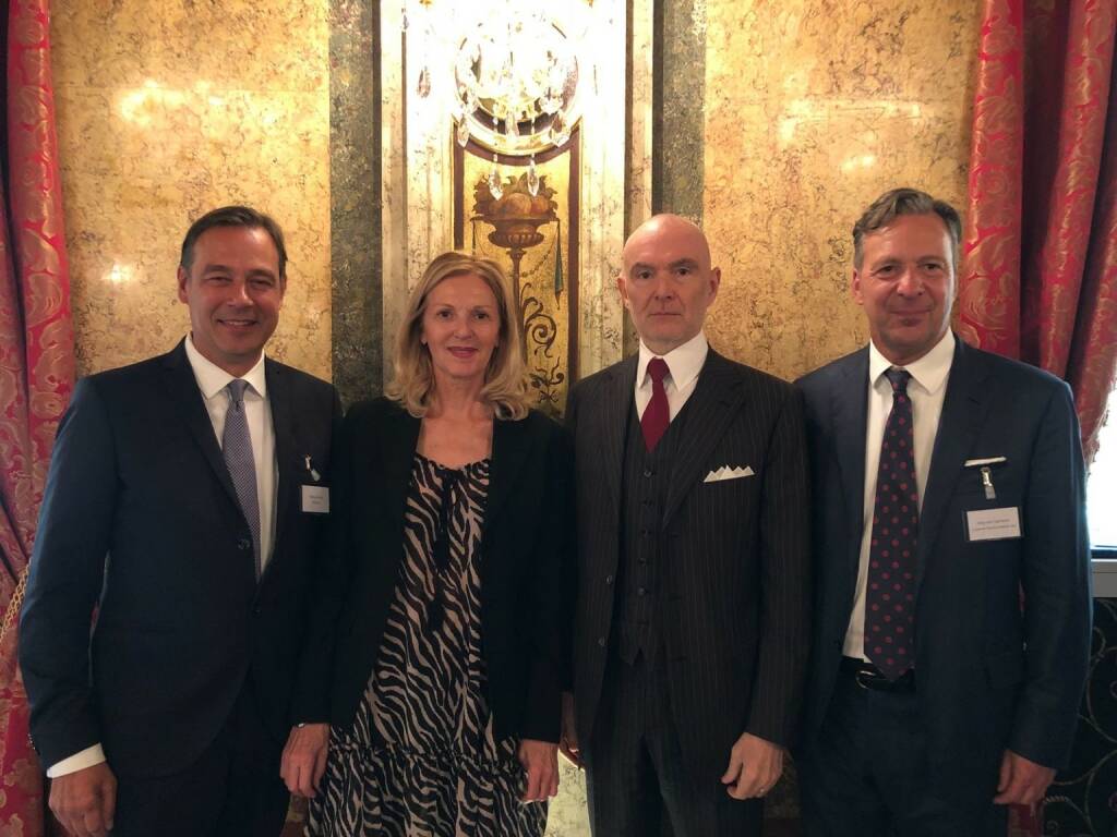 Family Office Capital Day: Markus Lesser (PNE AG), Sabine Duchaczek (Advantage Strategy _ Finance), Markus Lehner (Markus Lehner Family Office Monaco), Jörg von Sachsen (Luzerner Kantonalbank AG), Credit: beigestellt (18.10.2018) 