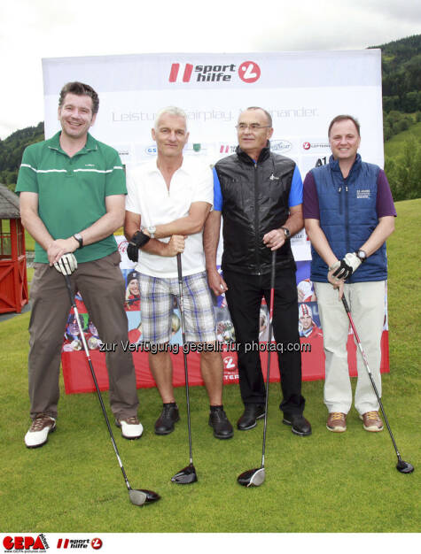 Sporthilfe Golf Trophy, GCC Schladming. Christian Zieger, Guenther Burgstaller, Karl Orthaber und Bernd Michael Sakotnik, Foto: GEPA pictures/ Harald Steiner (17.06.2013) 